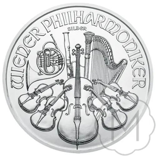 Zilveren Philharmoniker 1 oz keerzijde